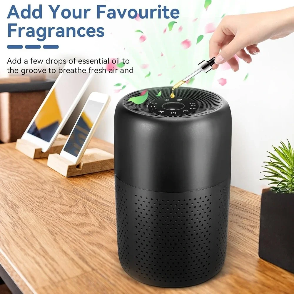 2 Pack Air Purifiers with Aromatherapy, Nightlight